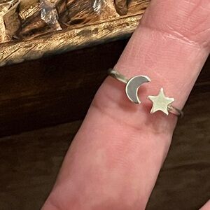 925 Silver Moon and Star Ring Taxco, Mexico jewelry